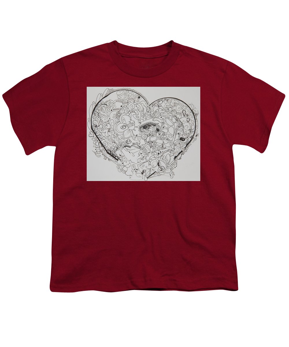 Asemic Hearts - Zentangle Collection - Youth T-Shirt