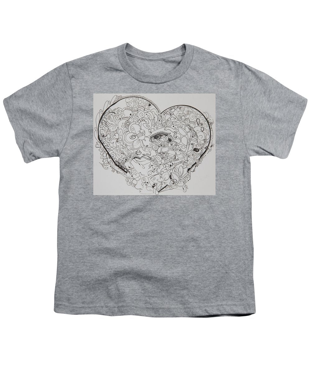 Asemic Hearts - Zentangle Collection - Youth T-Shirt