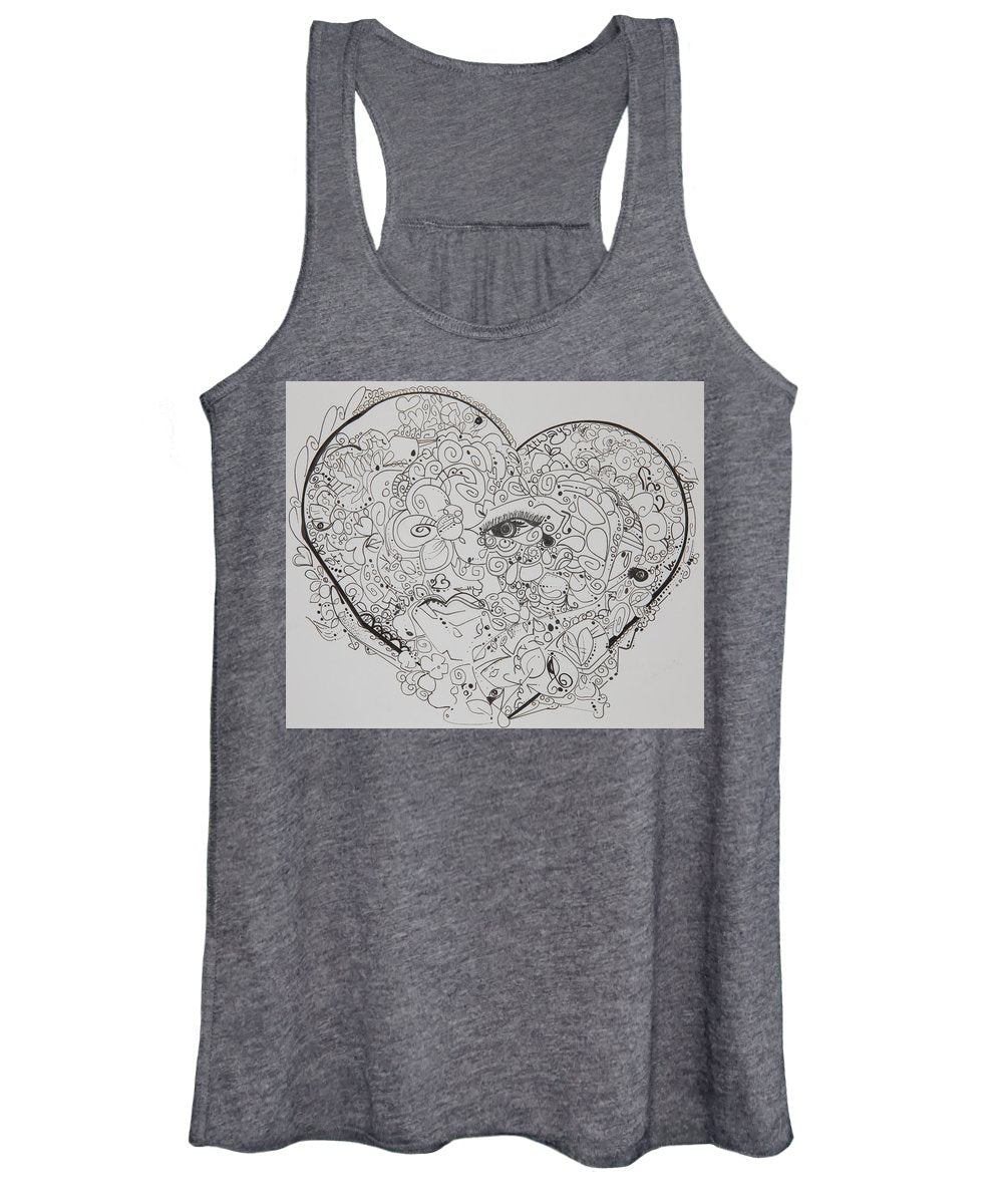 Asemic Hearts - Zentangle Collection - Women's Tank Top