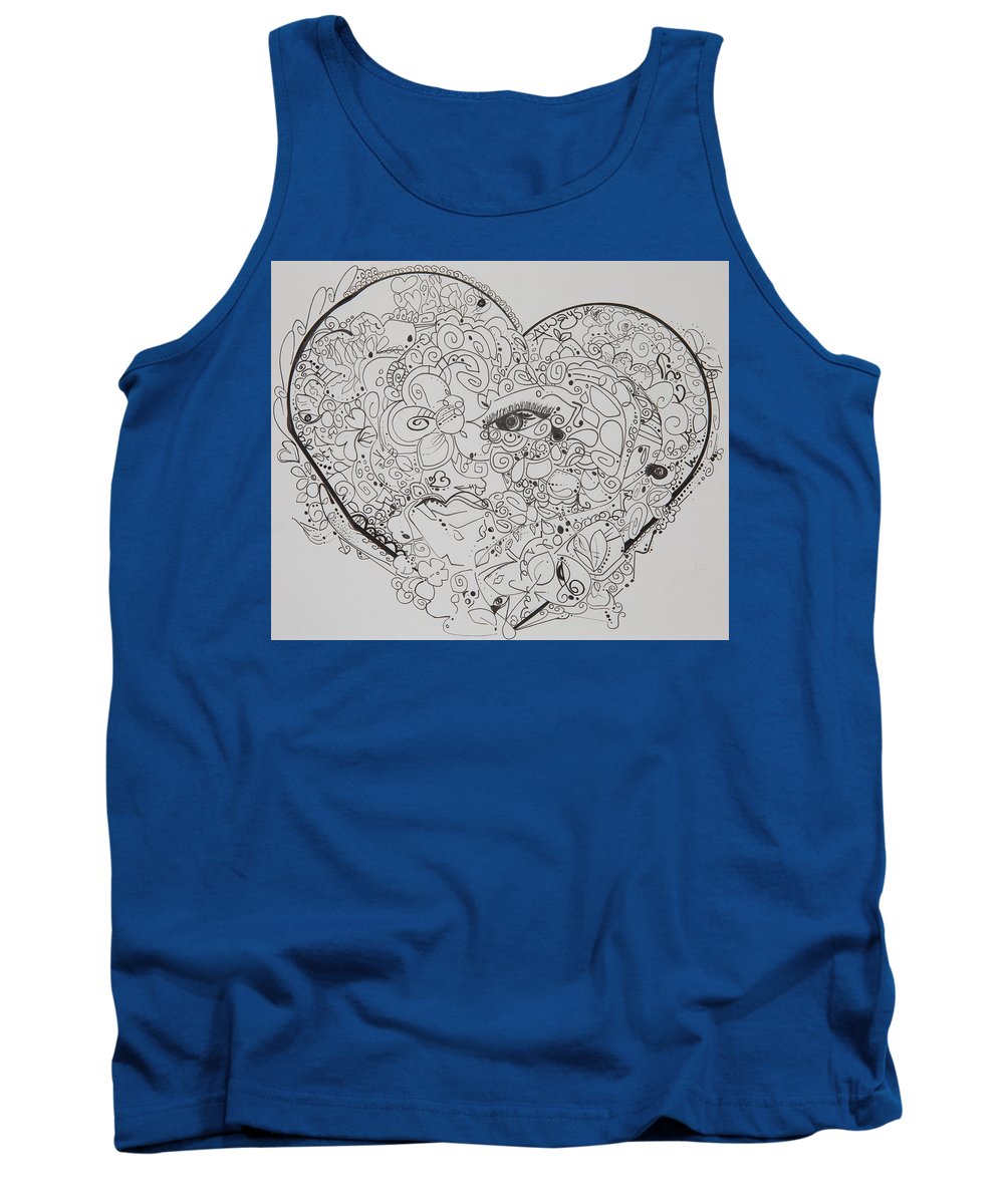 Asemic Hearts - Zentangle Collection - Tank Top