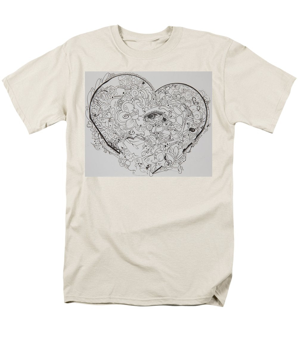 Asemic Hearts - Zentangle Collection - Men's T-Shirt  (Regular Fit)