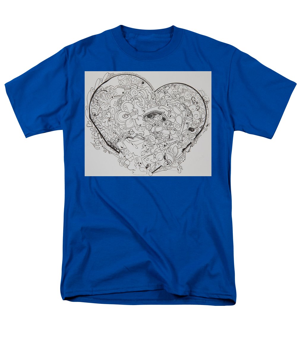 Asemic Hearts - Zentangle Collection - Men's T-Shirt  (Regular Fit)