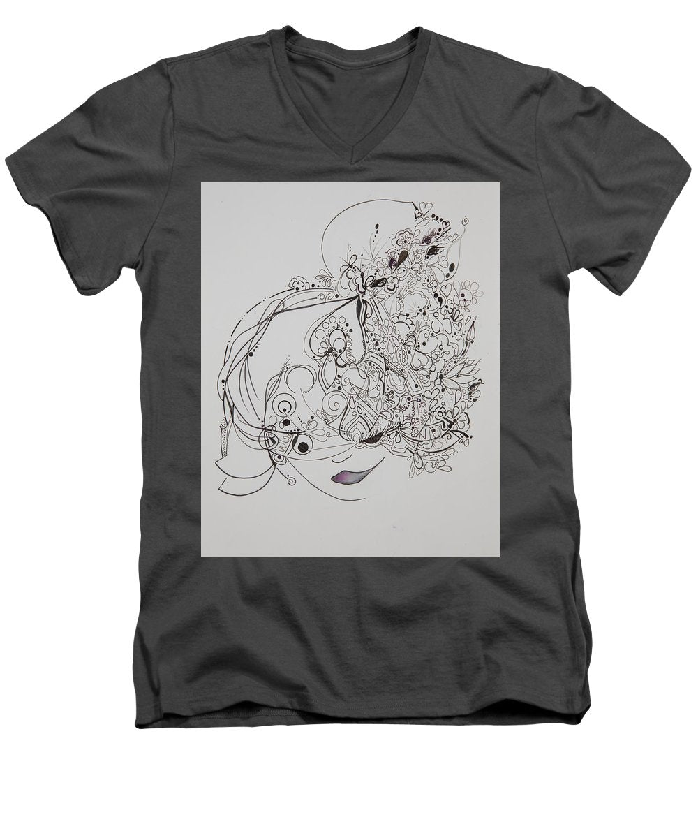 Away They Go - Zentangle Collection - Men's V-Neck T-Shirt