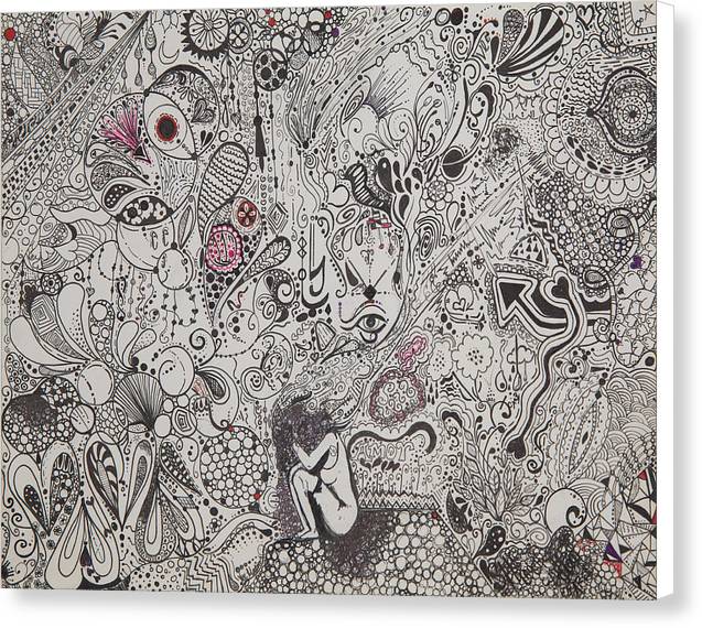 Beautiful chaos - Zentangle Collection - Canvas Print