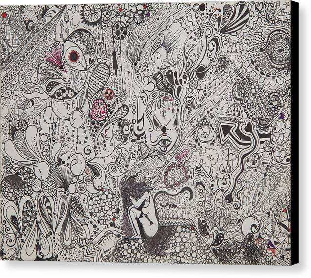 Beautiful chaos - Zentangle Collection - Canvas Print