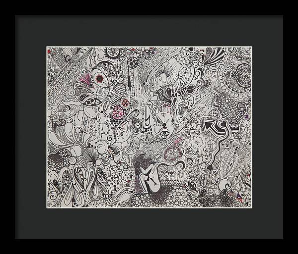 Beautiful chaos - Zentangle Collection - Framed Print