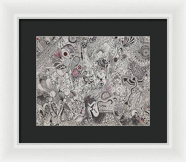 Beautiful chaos - Zentangle Collection - Framed Print