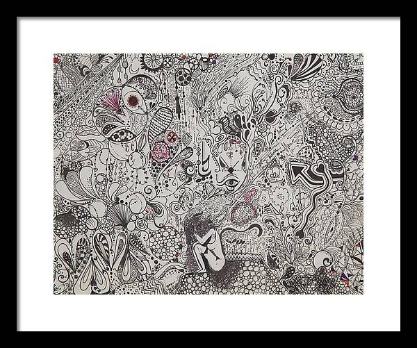 Beautiful chaos - Zentangle Collection - Framed Print