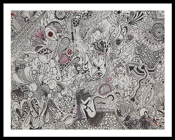 Beautiful chaos - Zentangle Collection - Framed Print