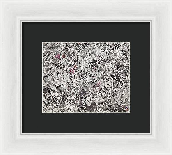 Beautiful chaos - Zentangle Collection - Framed Print