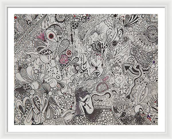 Beautiful chaos - Zentangle Collection - Framed Print