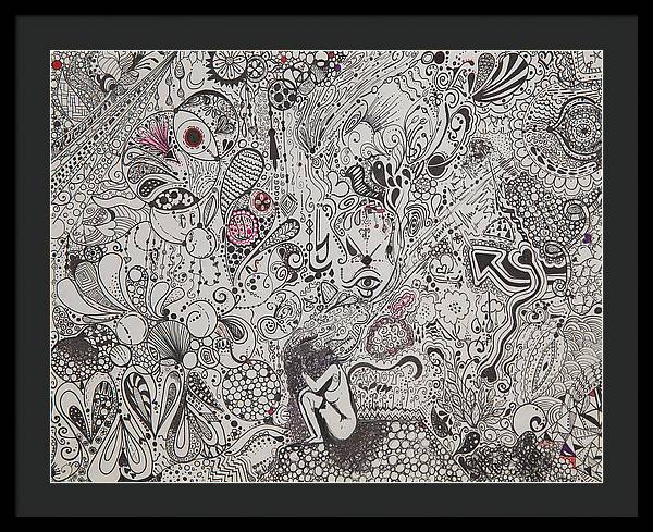 Beautiful chaos - Zentangle Collection - Framed Print