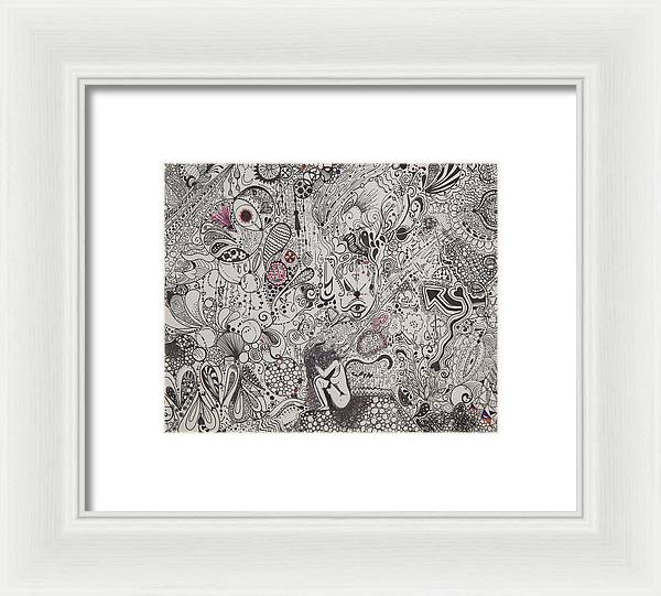 Beautiful chaos - Zentangle Collection - Framed Print