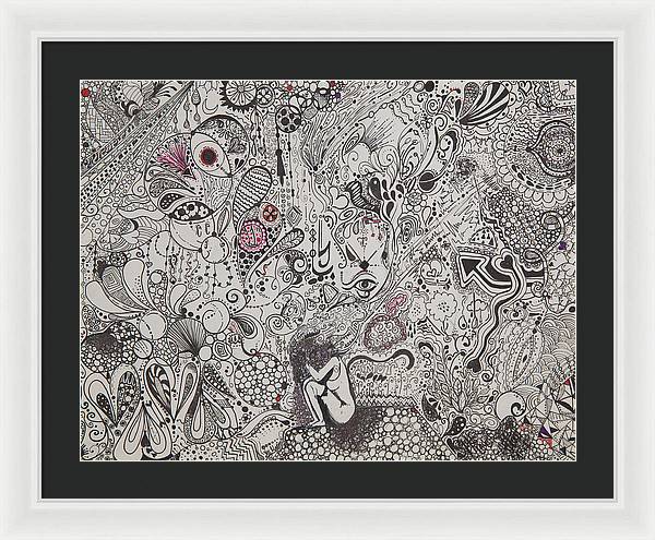 Beautiful chaos - Zentangle Collection - Framed Print