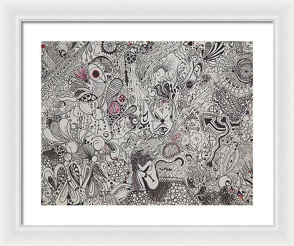 Beautiful chaos - Zentangle Collection - Framed Print