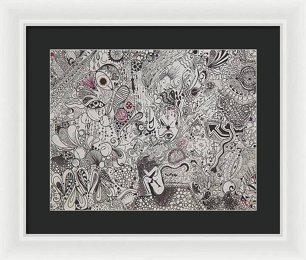 Beautiful chaos - Zentangle Collection - Framed Print