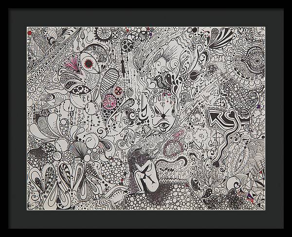 Beautiful chaos - Zentangle Collection - Framed Print