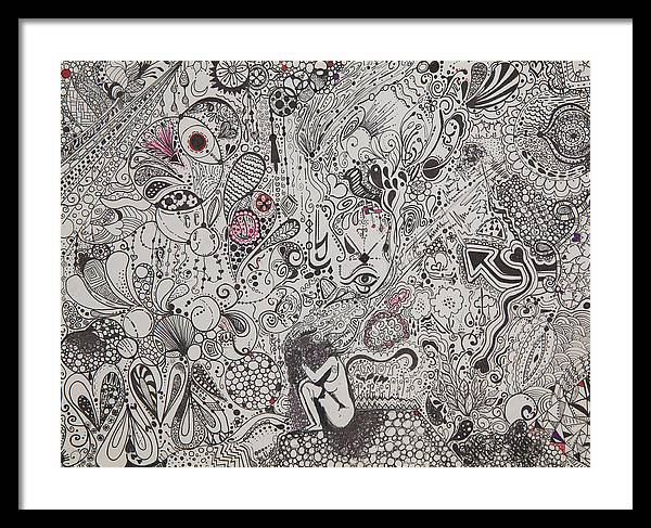 Beautiful chaos - Zentangle Collection - Framed Print