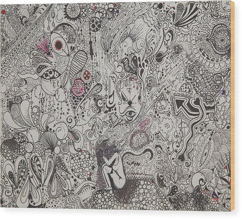 Beautiful chaos - Zentangle Collection - Wood Print