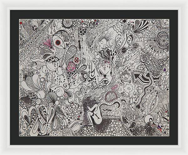 Beautiful chaos - Zentangle Collection - Framed Print