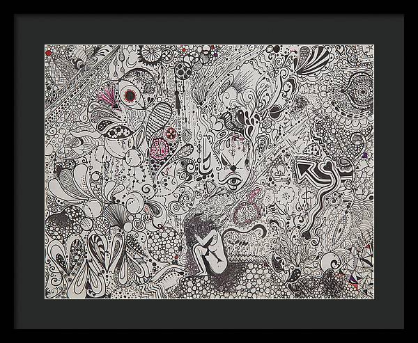 Beautiful chaos - Zentangle Collection - Framed Print