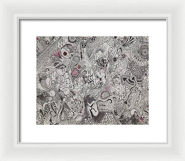 Beautiful chaos - Zentangle Collection - Framed Print