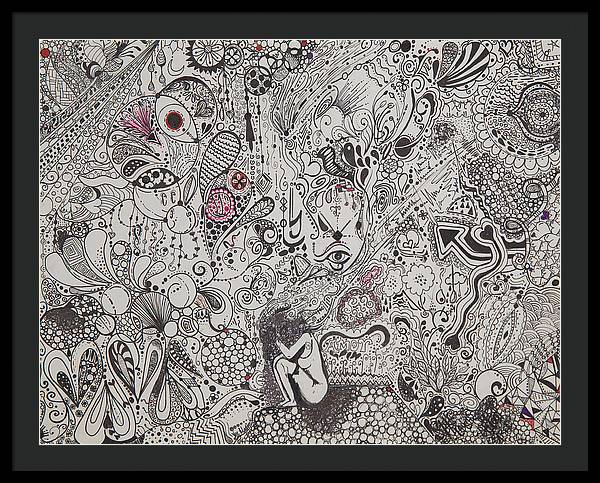 Beautiful chaos - Zentangle Collection - Framed Print