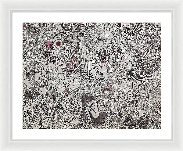 Beautiful chaos - Zentangle Collection - Framed Print