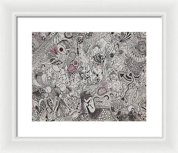 Beautiful chaos - Zentangle Collection - Framed Print