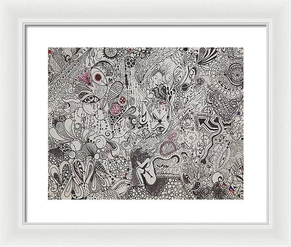 Beautiful chaos - Zentangle Collection - Framed Print