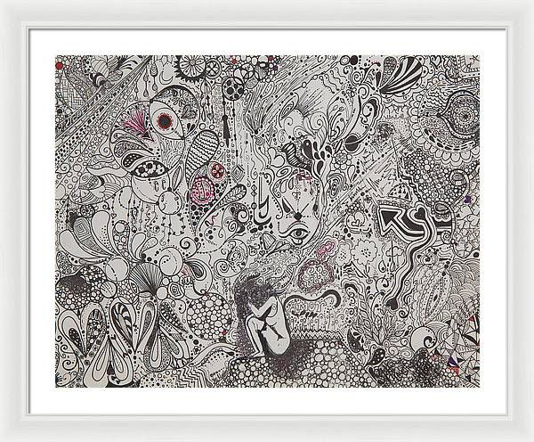 Beautiful chaos - Zentangle Collection - Framed Print