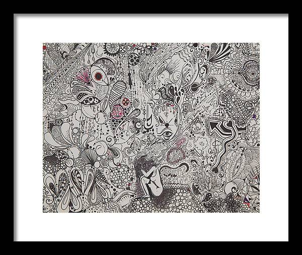 Beautiful chaos - Zentangle Collection - Framed Print