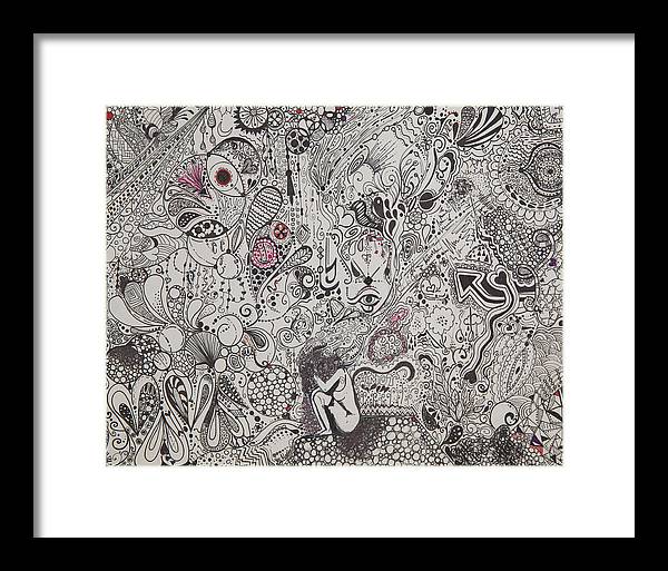 Beautiful chaos - Zentangle Collection - Framed Print