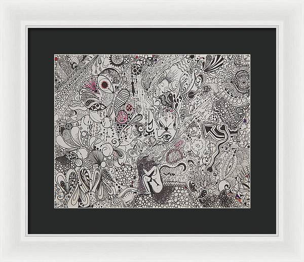 Beautiful chaos - Zentangle Collection - Framed Print