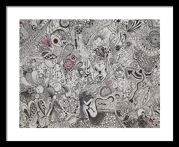 Beautiful chaos - Zentangle Collection - Framed Print