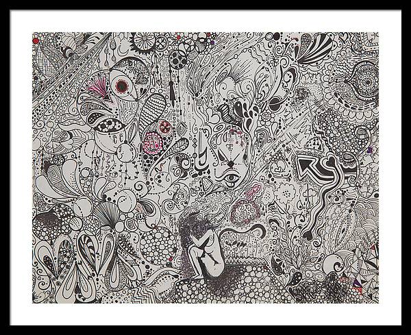 Beautiful chaos - Zentangle Collection - Framed Print