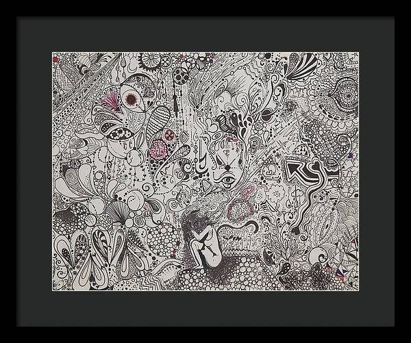 Beautiful chaos - Zentangle Collection - Framed Print