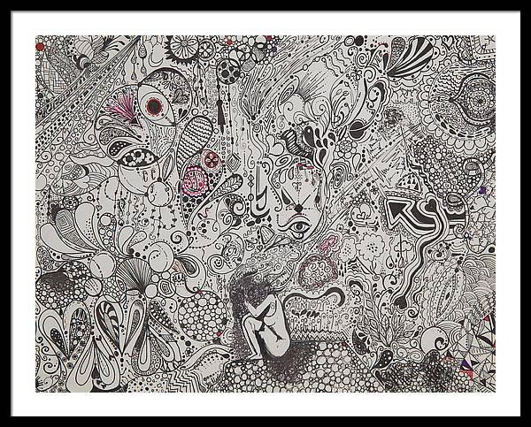 Beautiful chaos - Zentangle Collection - Framed Print