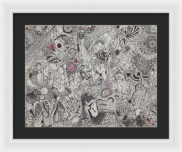 Beautiful chaos - Zentangle Collection - Framed Print