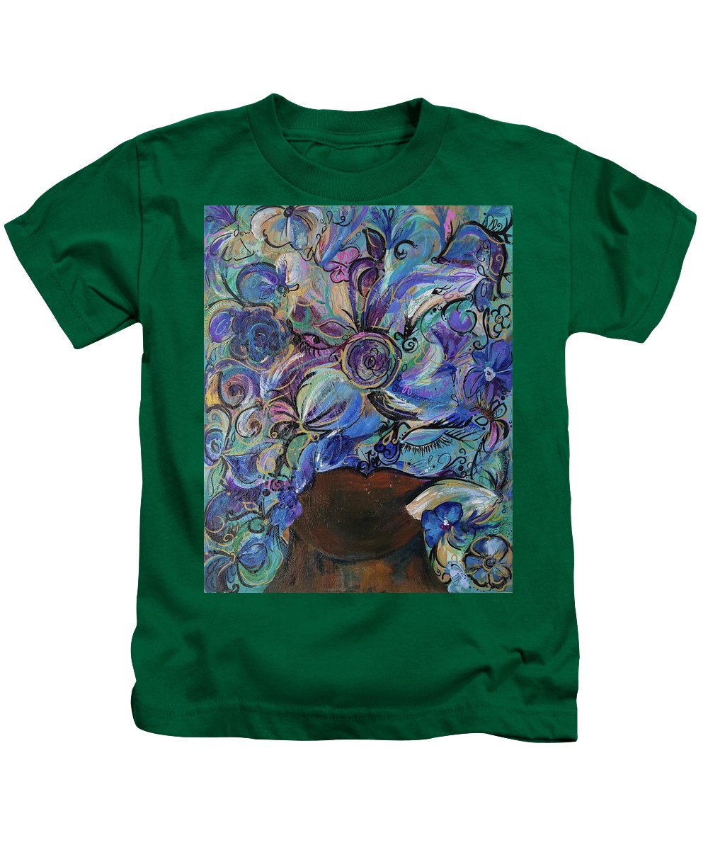 Blues - Flower Head Collection - Kids T-Shirt