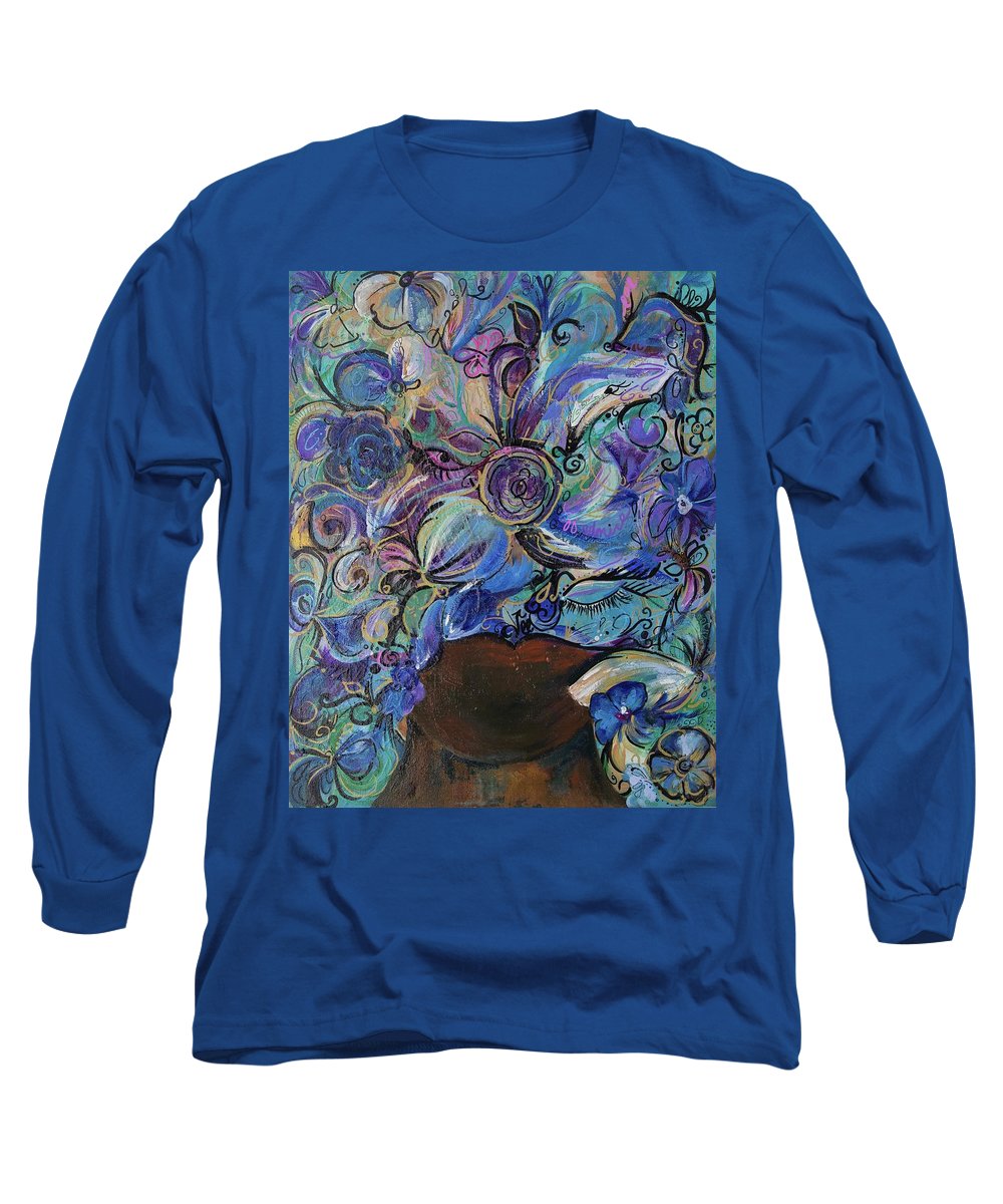 Blues - Flower Head Collection - Long Sleeve T-Shirt