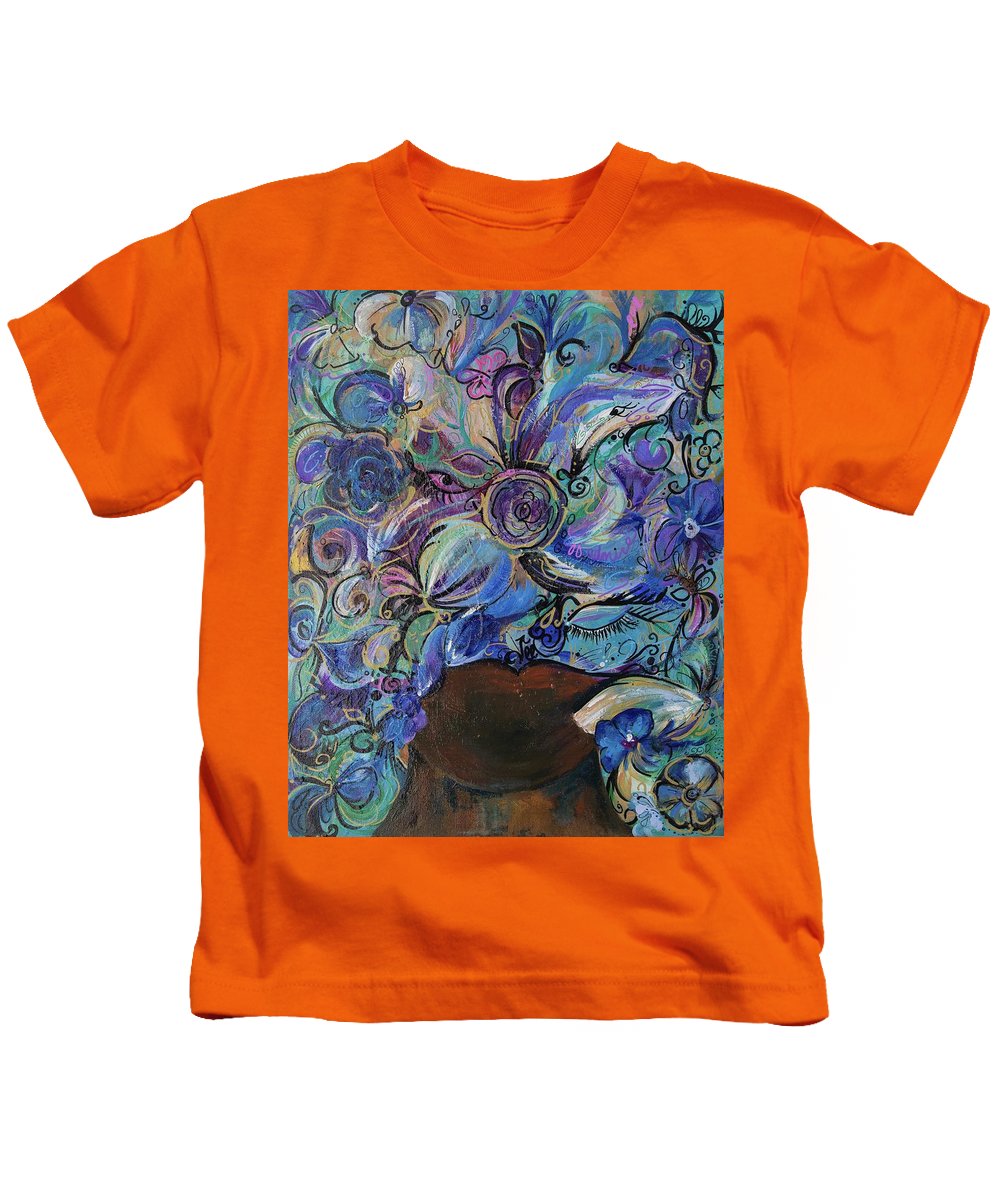 Blues - Flower Head Collection - Kids T-Shirt