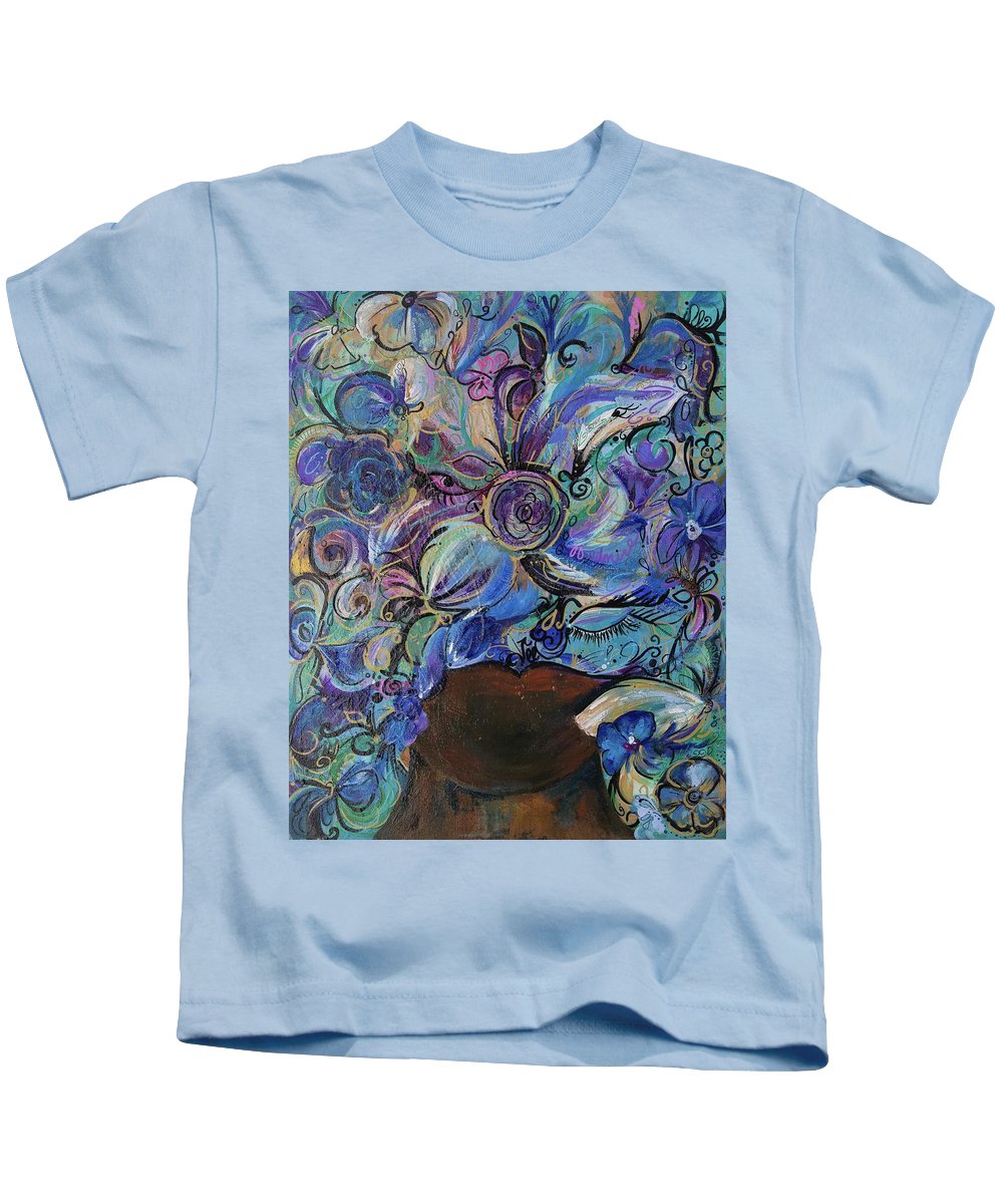 Blues - Flower Head Collection - Kids T-Shirt