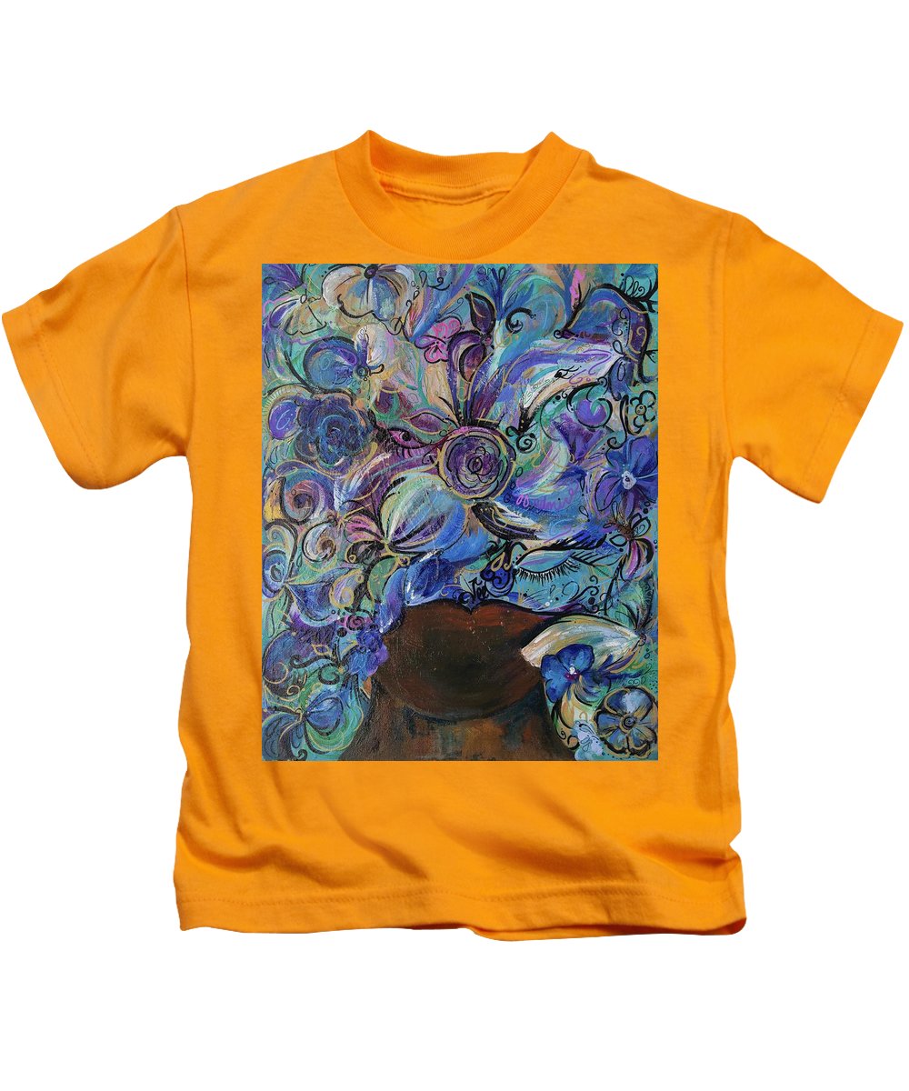 Blues - Flower Head Collection - Kids T-Shirt