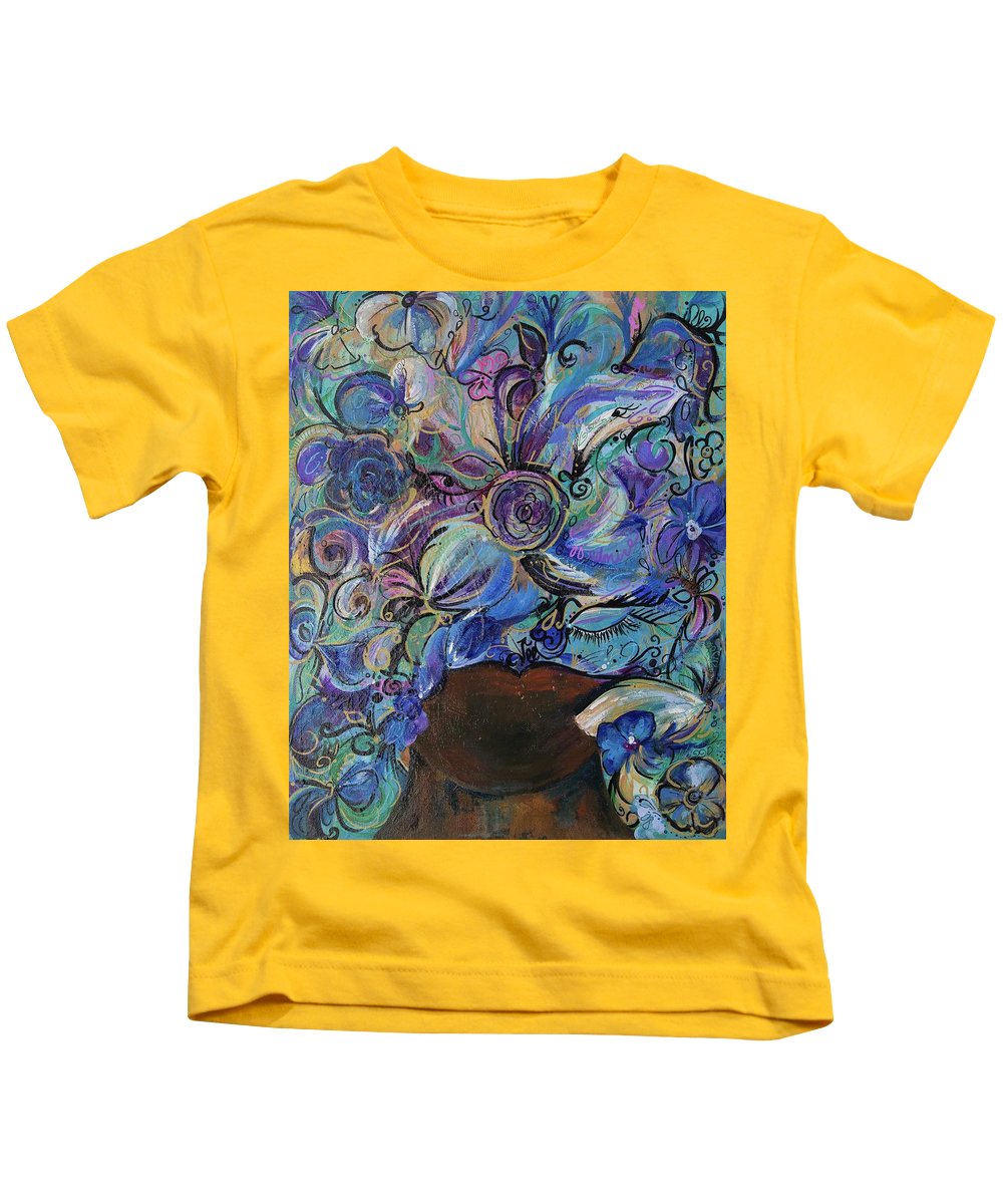 Blues - Flower Head Collection - Kids T-Shirt