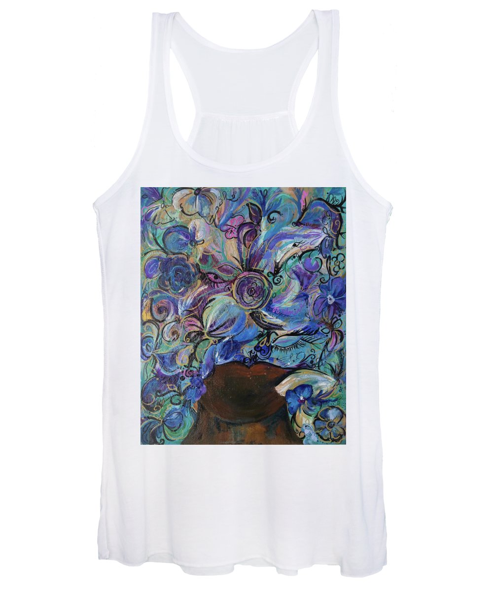 Blues - Flower Head Collection - Women's Tank Top