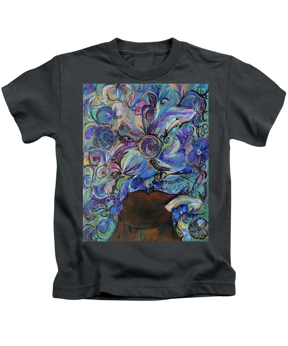 Blues - Flower Head Collection - Kids T-Shirt