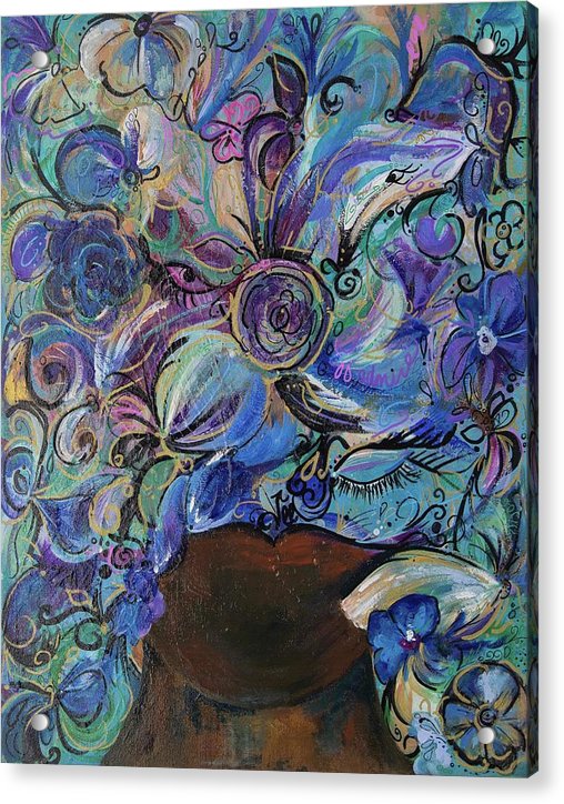 Blues - Flower Head Collection - Acrylic Print