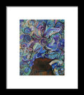 Blues - Flower Head Collection - Framed Print