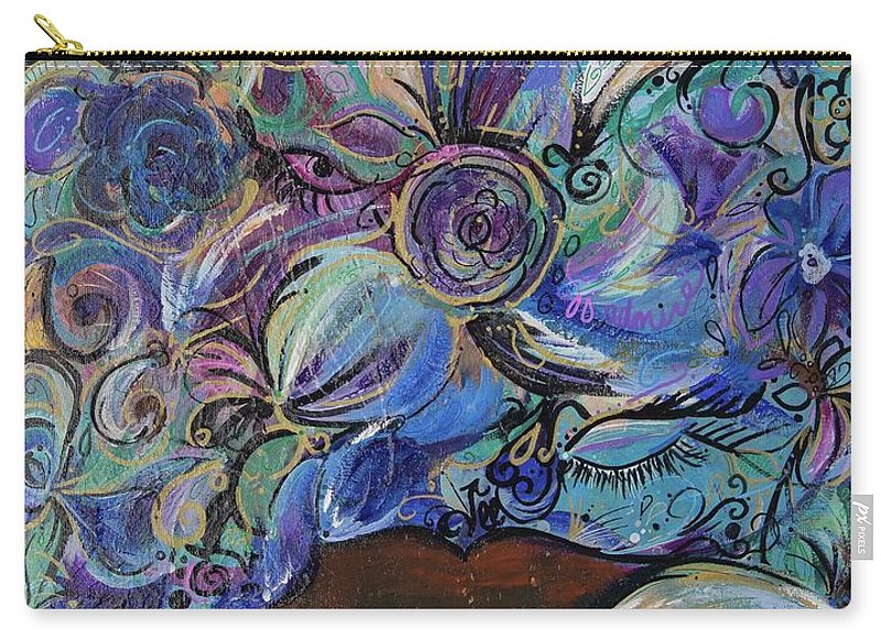 Blues - Flower Head Collection - Carry-All Pouch